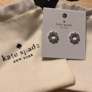 Kate Spade clear/silver earrings